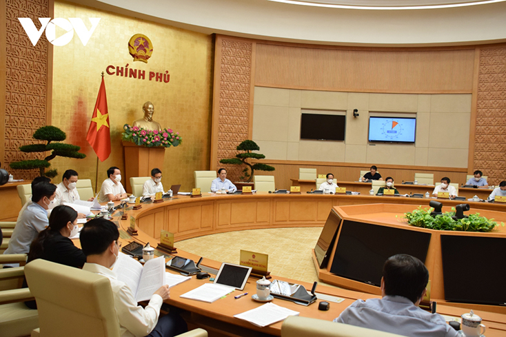 Phiên họp Chính phủ chuyên đề về pháp luật tháng 8-2021.