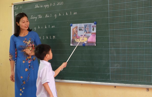 Học sinh lớp 1 học theo chương trình giáo dục phổ thông mới. (Ảnh: PV)