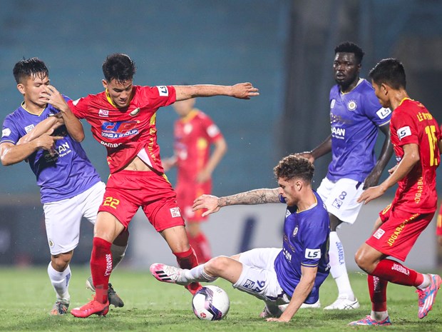  V-League nhiều khả năng phải dừng giữa chừng vì phản ứng gay gắt từ một số câu lạc bộ. (Ảnh: Vietnam+) 