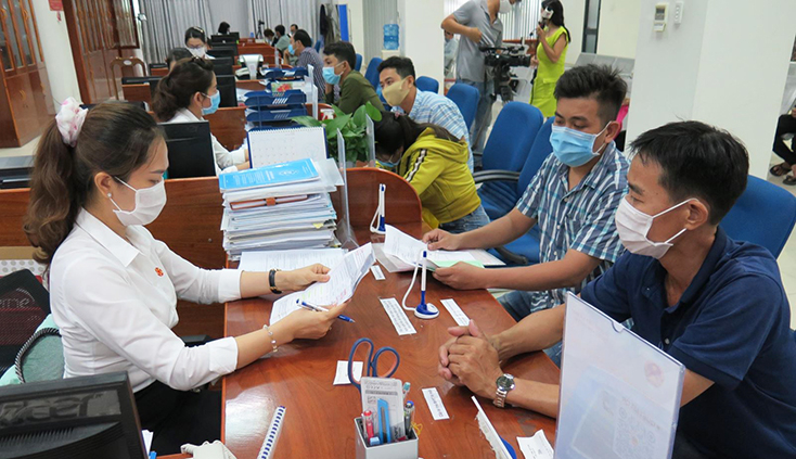 Cà Mau đẩy mạnh cải cách hành chính trong lĩnh vực bảo hiểm xã hội. Ảnh: Minh Hưng/TTXVN.