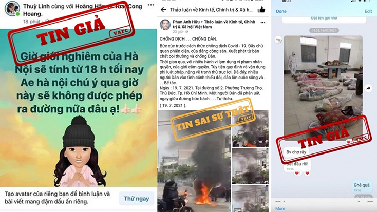 Liên tiếp xuất hiện các tin giả liên quan dịch bệnh Covid-19, gây hoang mang cho người dân.