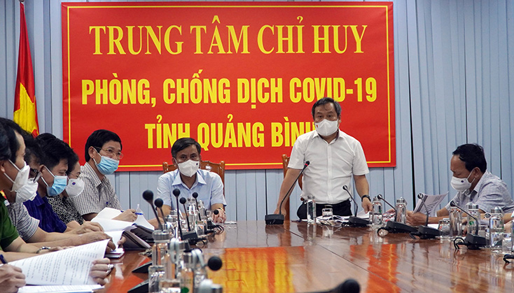 Đồng chí Bí thư Tỉnh ủy Vũ Đại Thắng: Huy động mọi nguồn lực, quyết tâm kiểm soát toàn hoàn dịch Covid-19 vào ngày 15-9-2021.