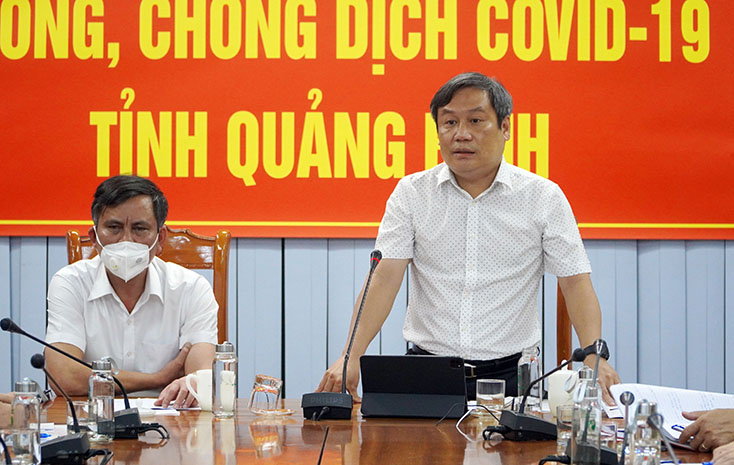 Đồng chí Bí thư Tỉnh ủy Vũ Đại Thắng phát biểu chỉ đạo tại buổi làm việc.