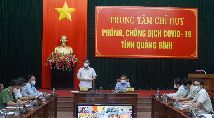 Đồng chí Chủ tịch UBND tỉnh Trần Thắng phát biểu kết luận cuộc họp.