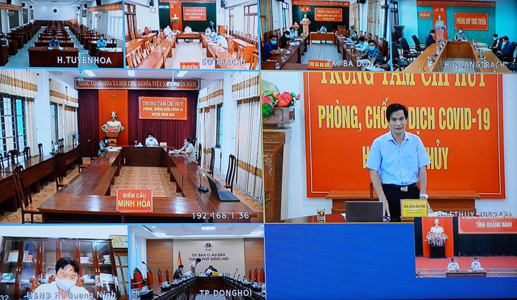 Đại diện các đại phương tham dự cuộc họp ở các điểm cầu
