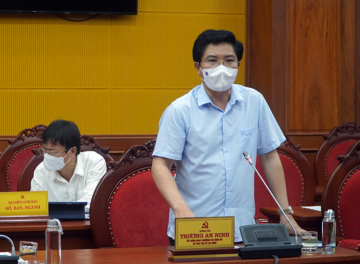Các đại biểu thảo luận tại buổi làm việc.