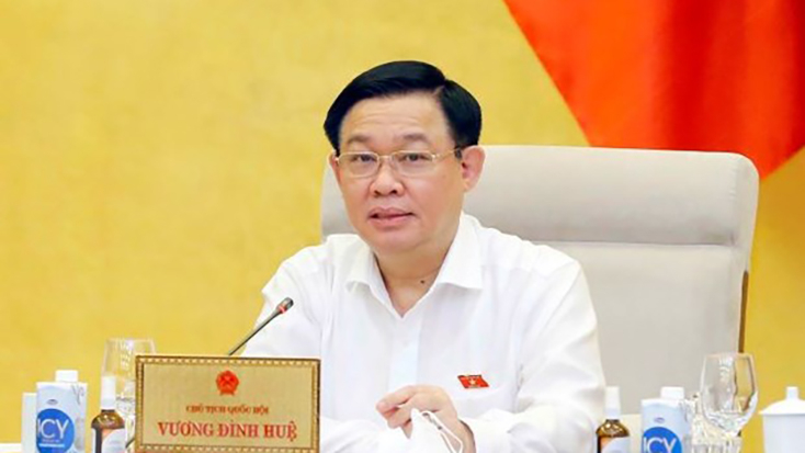  Chủ tịch Quốc hội Vương Đình Huệ phát biểu. (Ảnh: Doãn Tấn/TTXVN)