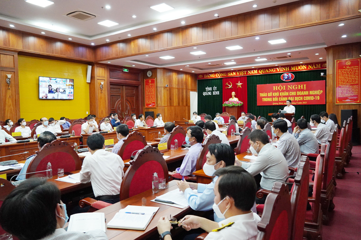 Quang cảnh hội nghị tại điểm cầu trung tâm.