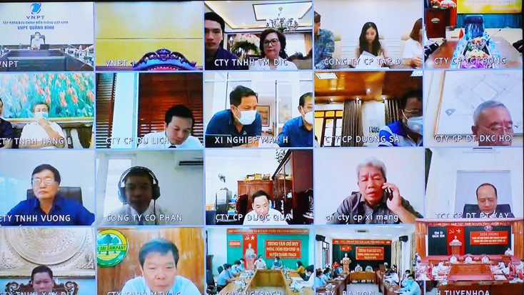 Hội nghị kết nối tới hơn 130 điểm cầu của các doanh nghiệp.