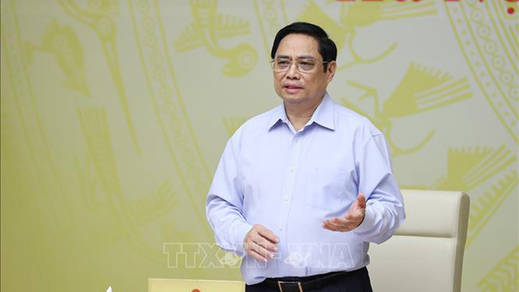 Thủ tướng Phạm Minh Chính chủ trì Hội nghị. Ảnh: Dương Giang/TTXVN