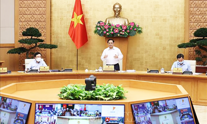 Thủ tướng Phạm Minh Chính chủ trì Phiên họp Chính phủ thường kỳ tháng 9. Ảnh: Dương Giang/TTXVN