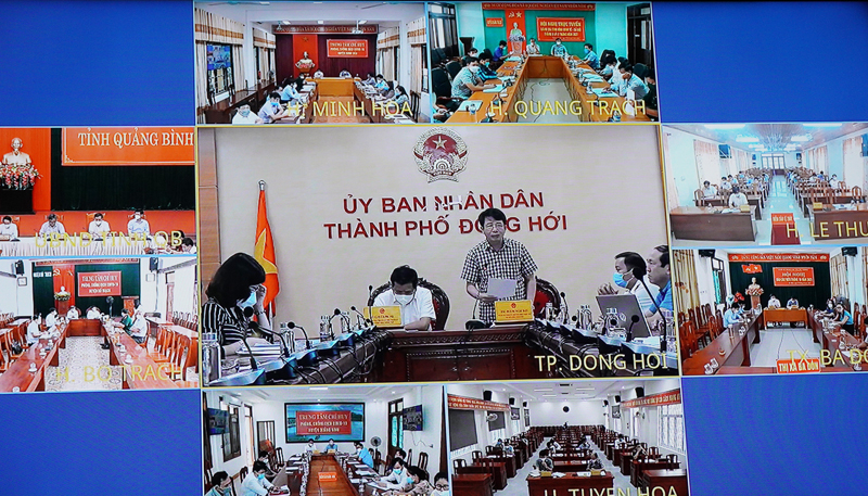 Đại biểu dự hội nghị ở các điểm cầu địa phương.