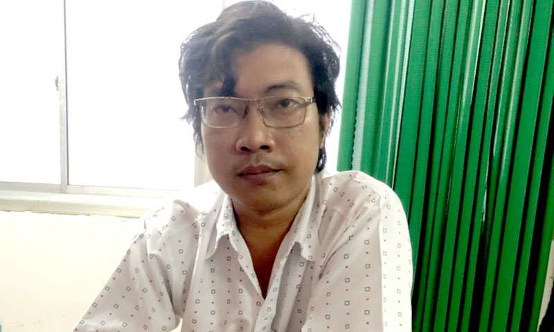  Võ Hoàng Thơ tại cơ quan Công an quận Ninh Kiều.
