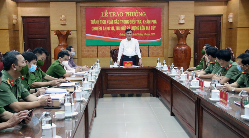 Đồng chí Trần Thắng, Phó Bí thư Tỉnh ủy, Chủ tịch UBND tỉnh phát biểu chỉ đạo tại buổi lễ