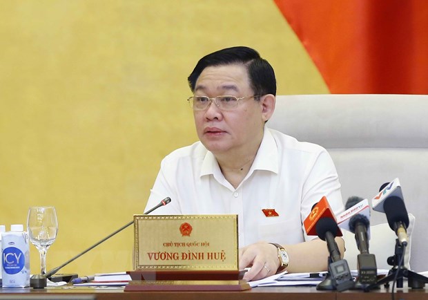 Chủ tịch Quốc hội Vương Đình Huệ phát biểu. (Ảnh: Doãn Tấn/TTXVN)