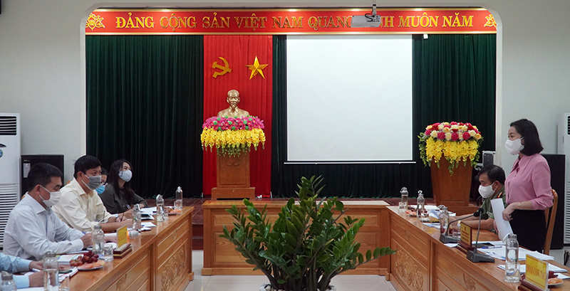 Đồng chí Nguyễn Minh Tâm, Tỉnh ủy viên, Phó trưởng đoàn chuyên trách Đoàn ĐBQH tỉnh phát biểu tại buổi khảo sát.