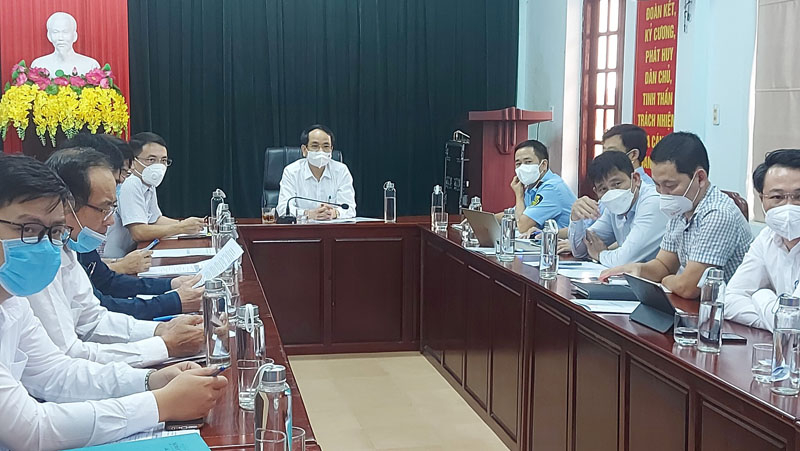 Các đại biểu dự hội nghị tại điểm cầu tỉnh Quảng Bình.