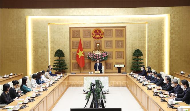 Quang cảnh buổi tiếp. Ảnh: Dương Giang/TTXVN