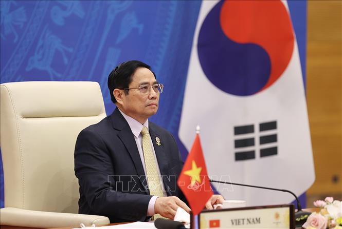 Thủ tướng Phạm Minh Chính phát biểu. Ảnh: Dương Giang/TTXVN