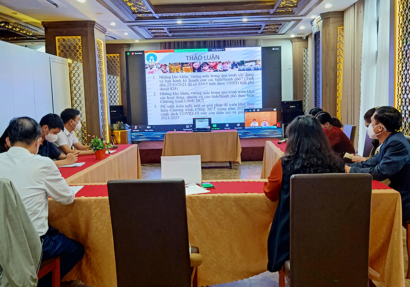 Quang cảnh hội thảo trực tuyến phổ biến Chương trình Chăm sóc sức khỏe người cao tuổi đến năm 2030