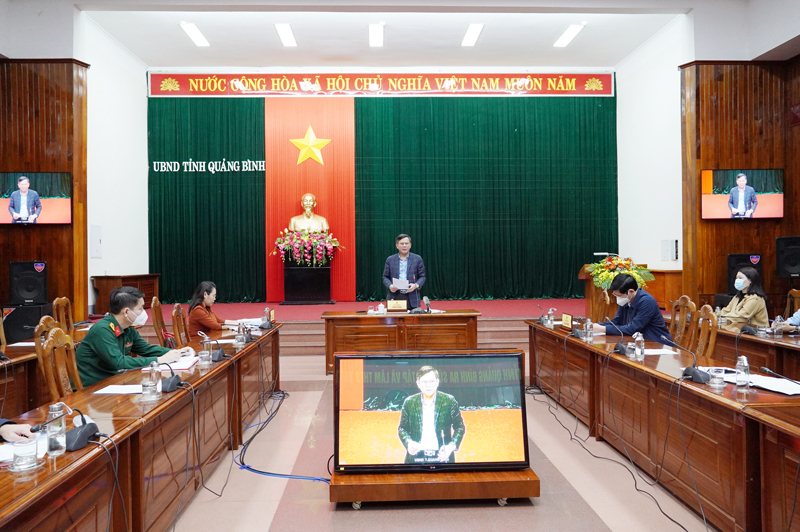 Quang cảnh hội nghị tại điểm cầu trung tâm.