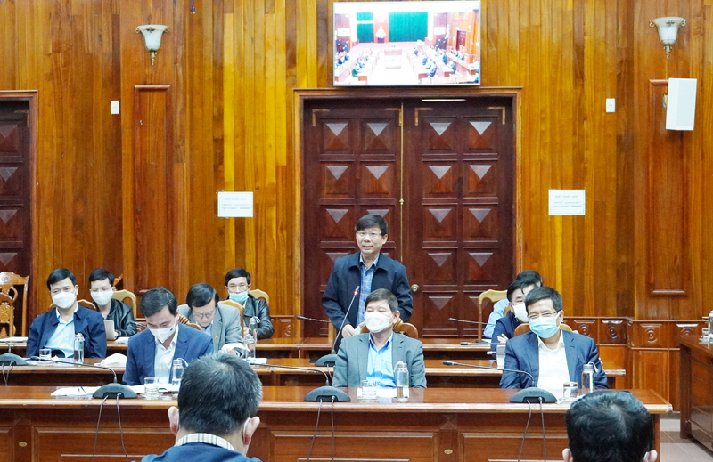 Đại diện lãnh đạo Sở nông nghiệp-PTNT phát biểu tại hội nghị. 