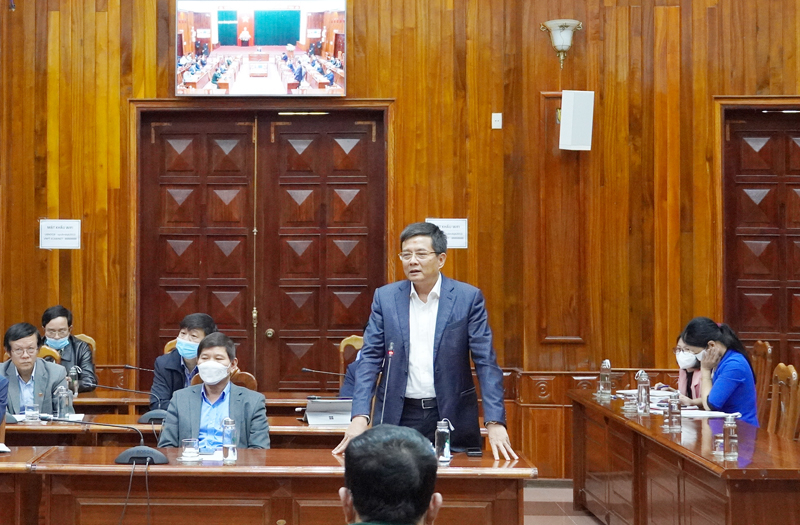 Lãnh đạo Sở Công thương phát biểu tại hội nghị.