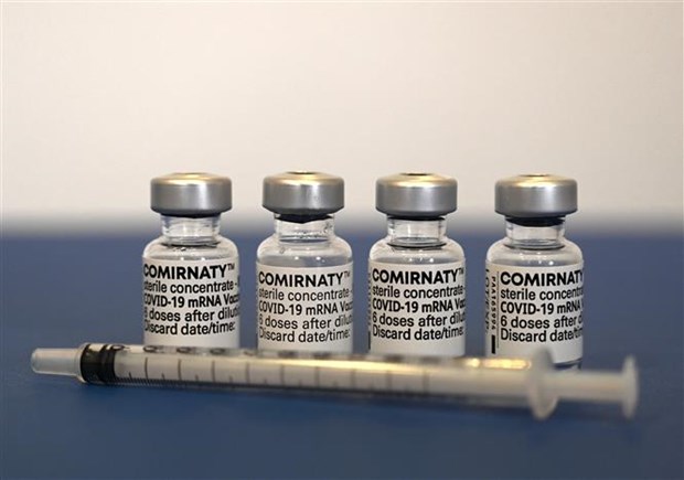 Vaccine ngừa COVID-19 của hãng dược phẩm Pfizer/BioNTech. (Ảnh: AFP/TTXVN)