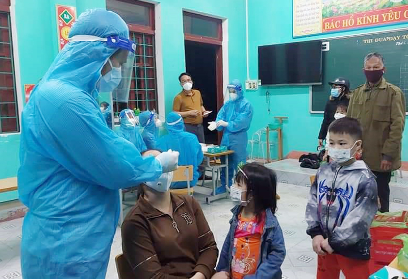 Những người dân có tiếp xúc, liên quan đến TH N. T. G cũng được được lấy mẫu xét nghiệm sàng lọc.