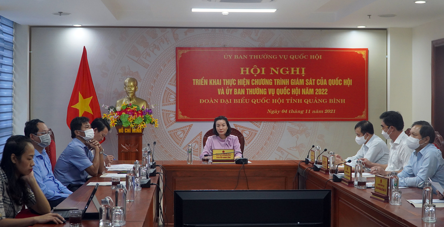 Toàn cảnh hội nghị tại điểm cầu tỉnh Quảng Bình