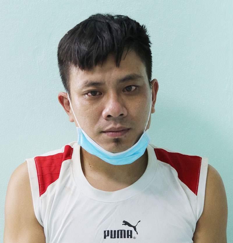 Đối tượng Đoàn Anh Vũ tại cơ quan công an