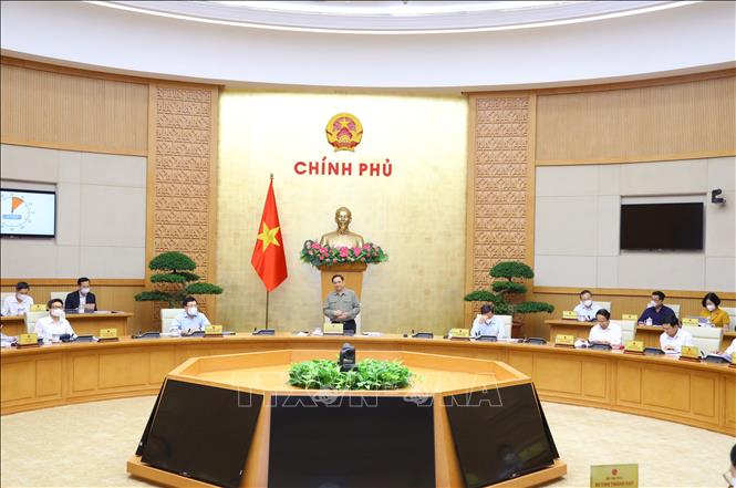 Quang cảnh phiên họp Chính phủ thường kỳ tháng 10. Ảnh: Văn Điệp/TTXVN