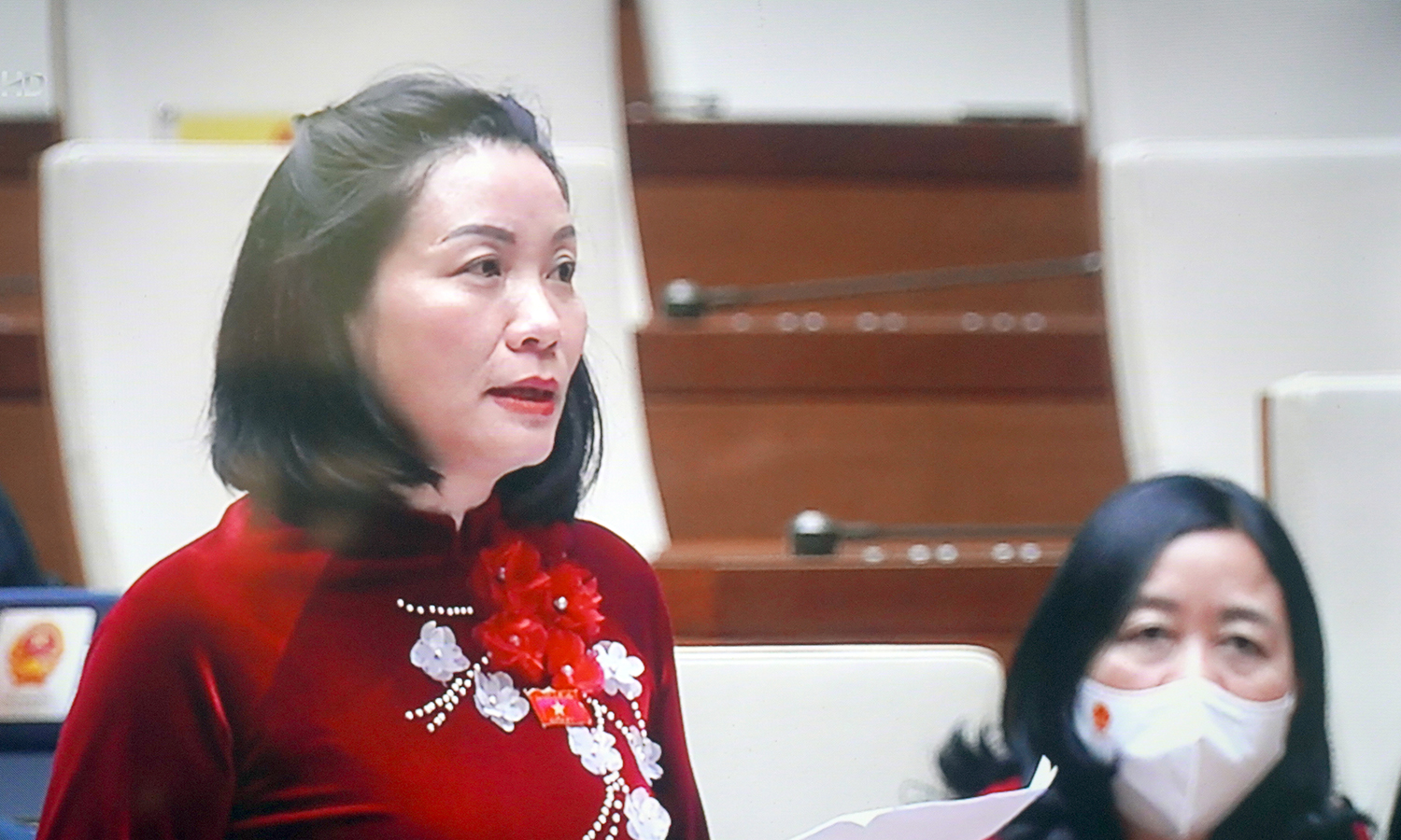  Đại biểu Nguyễn Minh Tâm phát biểu sáng 8-11.