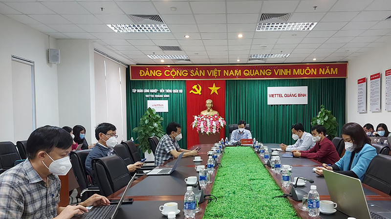 Các đại biểu dự hội nghị tại điểm cầu tỉnh Quảng Bình