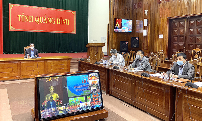 Đại biểu dự hội nghị tại điểm cầu tỉnh Quảng Bình.