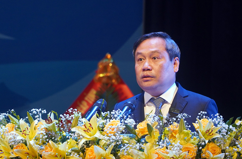 Đồng chí Bí thư Tỉnh ủy Vũ Đại Thắng phát biểu chỉ đạo tại Đại hội.