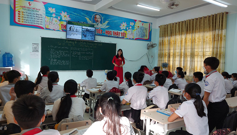 Đội ngũ GV các cấp học luôn chú trọng đổi mới phương pháp dạy học, tạo hứng thú cho HS trong mỗi tiết học.