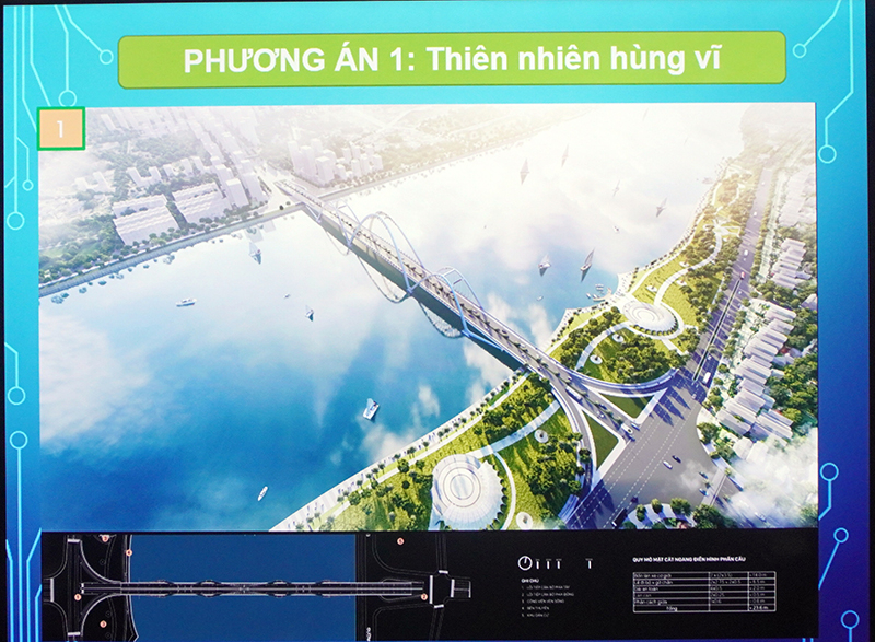 Phương án kiến trúc cầu Nhật Lệ 3 N01-ACPA03  “Thiên nhiên hùng vĩ” được Ban Thường vụ Tỉnh ủy thống nhất lựa chọn.