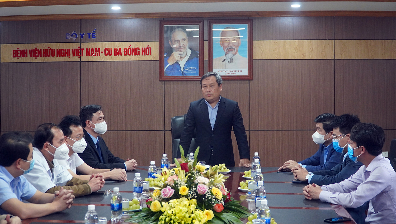 Đồng chí Bí thư Tỉnh ủy Vũ Đại Thắng tin tưởng đồng chí Nguyễn Đức Cường sẽ tiếp tục phát huy hiệu quả vai trò, đóng góp của mình trên cương vị công tác mới.