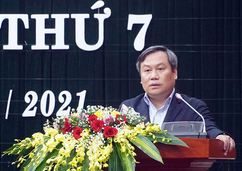 Đồng chí Bí thư Tỉnh ủy Vũ Đại Thắng phát biểu khai mạc hội nghị.