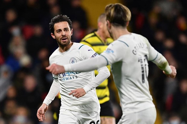  Silva lại tỏa sáng để đưa Man City lên ngôi đầu. (Nguồn: Getty Images)