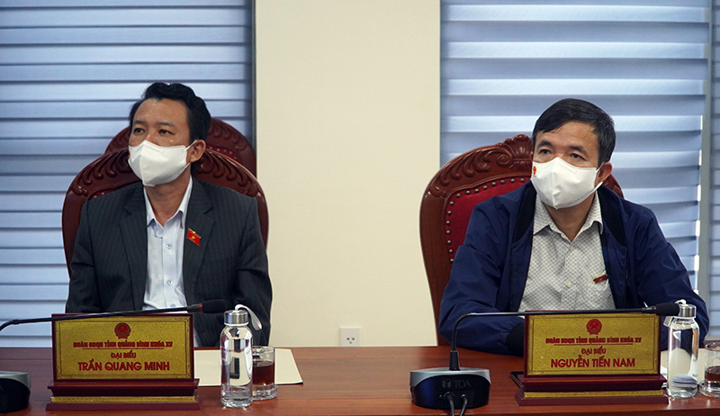 Các ĐBQH tỉnh tham gia diễn đàn.