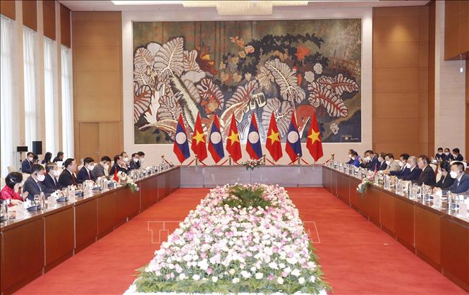 Quang cảnh hội đàm. Ảnh: Doãn Tấn/TTXVN