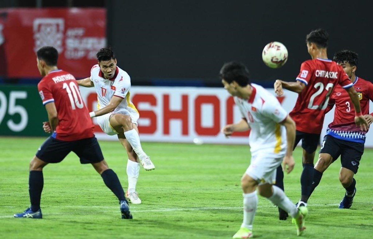 Đội tuyển Việt Nam thắng Lào với tỷ số 2-0 ở trận mở màn AFF Cup 2020. (Ảnh: Getty Images)