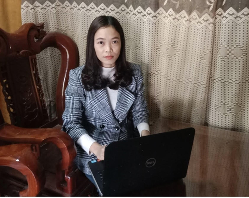 Cô giáo Hoàng Yến Thương, thí sinh giành giải nhất tuần thi thứ 8. 
