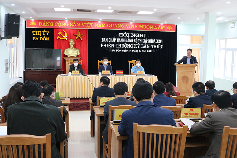 Hội nghị lần thứ 7, ban chấp hành Đảng bộ TX. Ba Đồn khóa XXV, nhiệm kỳ 2020-2025