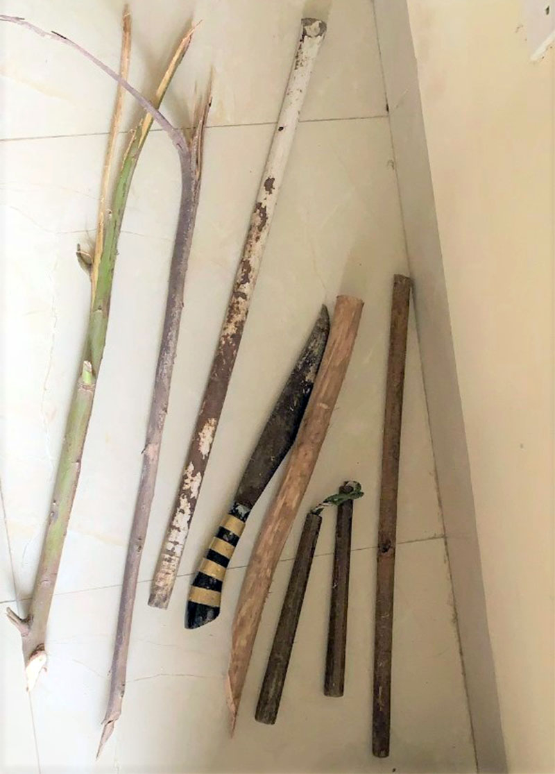 Hung khí gây án của các đối tượng