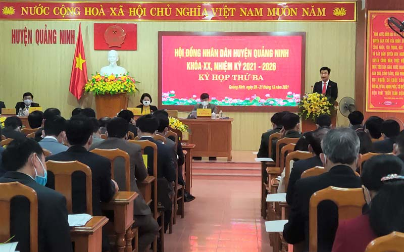 Kỳ họp thứ 3, HĐND huyện Quảng Ninh khóa XX đã dành nhiều thời gian thảo luận các nhiệm vụ trọng tâm năm 2022.