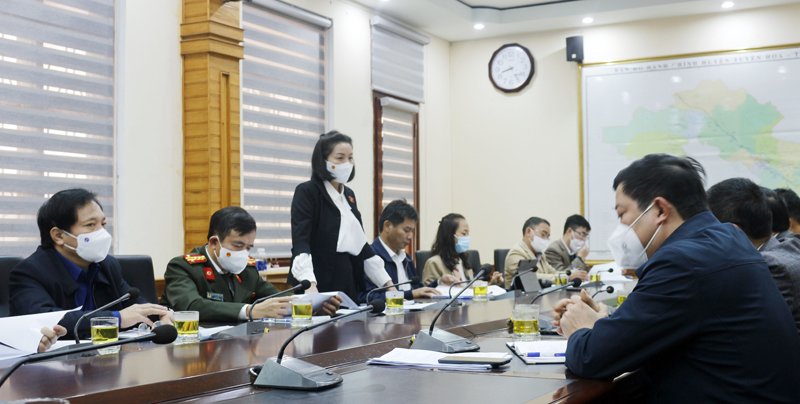Bà Nguyễn Minh Tâm tiếp thu ý kiến lãnh đạo các địa phương.