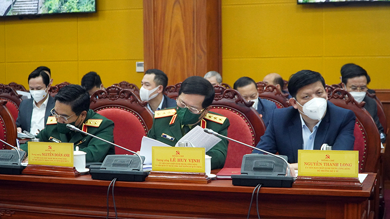 Các đại biểu Trung ương dự buổi làm việc